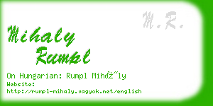 mihaly rumpl business card